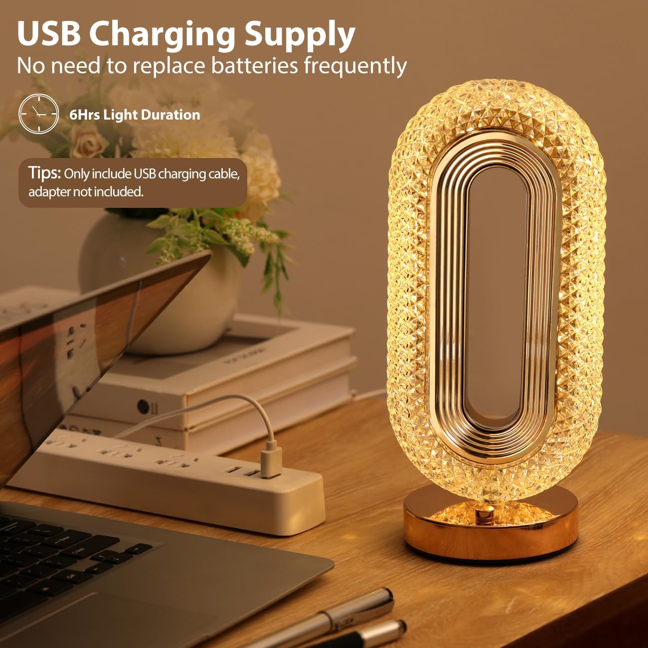 Oval Shine Table Lamp