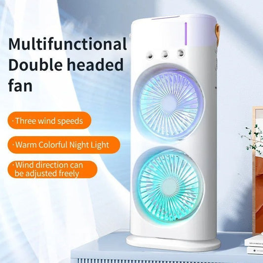 Double Head Cooling Mist Fan